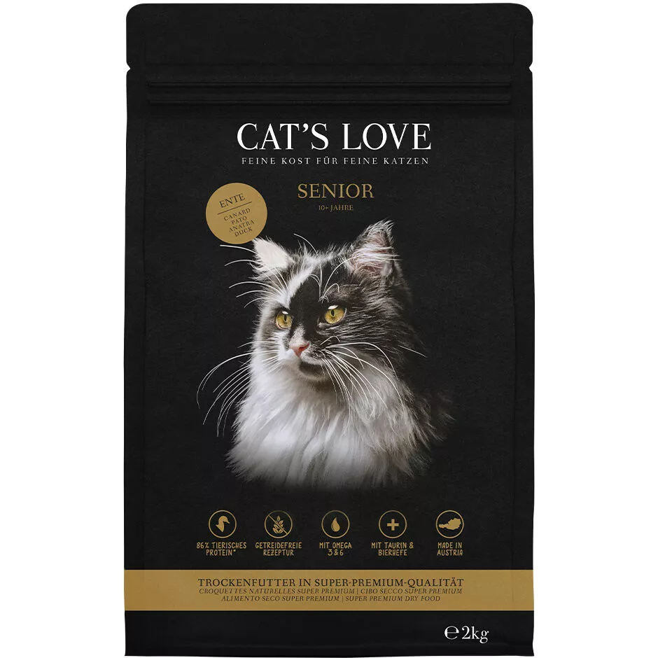 Hochwertiges Katzen-Trockenfutter Senior kaufen | CAT'S LOVE