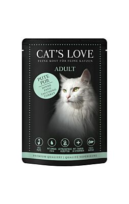 CAT'S LOVE Premium Cat Food Adult pure turkey pouch