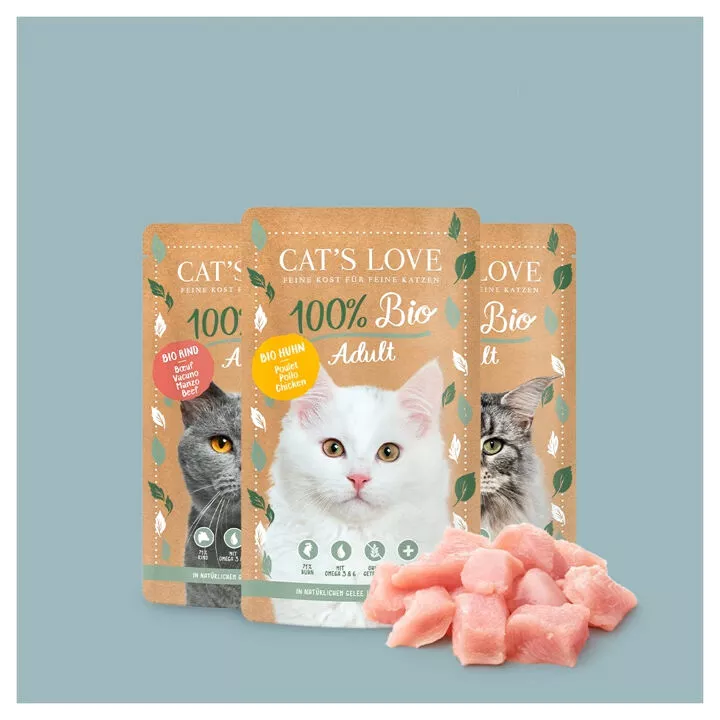 CAT'S LOVE Premium Cat Food Adult Organic beef buy now