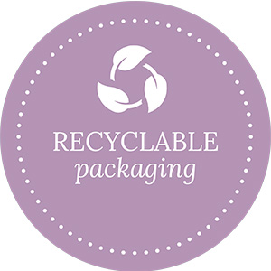 Icon with the inscription: Recyclable packaging