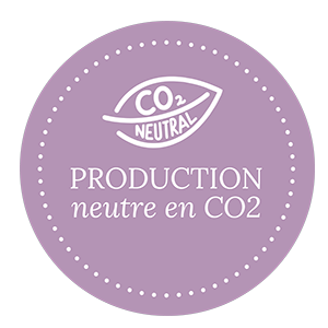 Icône avec la mention : production neutre en CO2