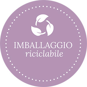 Icona con la scritta: Imballaggio riciclabile